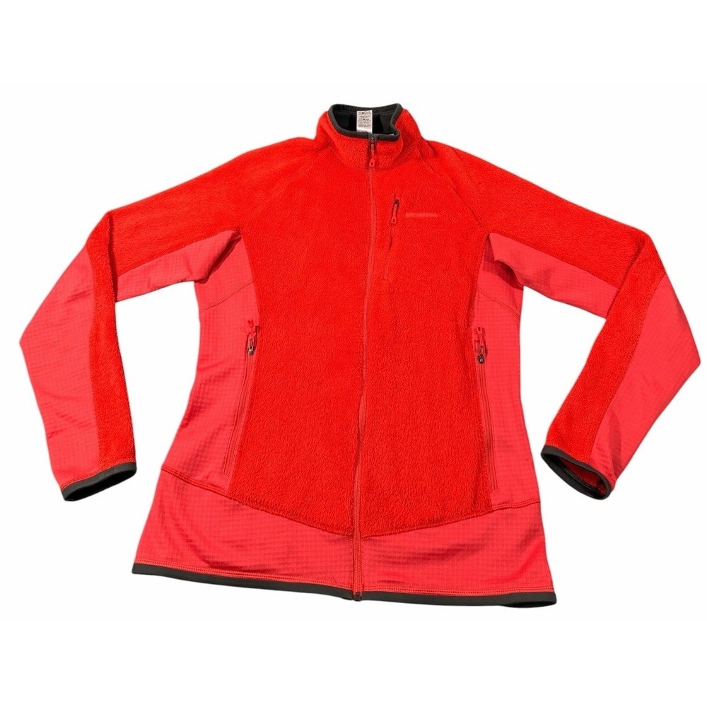 Patagonia R2 Fleece Jacket Women's M Red Polartec Thermal Pro Full Zip